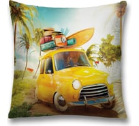 Декоративная наволочка JoyArty Долгожданный отпуск на море на молнии, 45x45 см  sl_294375