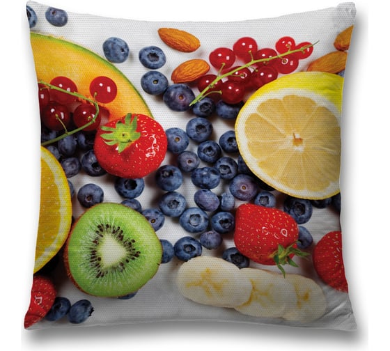 Декоративная наволочка JoyArty Витаминный набор на молнии, 45x45 см  sl_378808 1