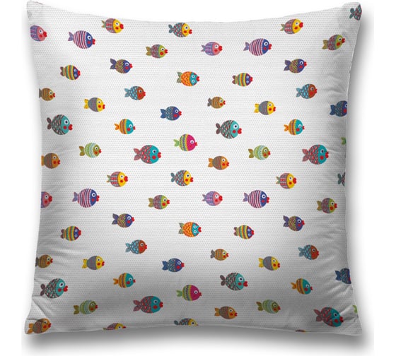 Декоративная наволочка JoyArty Косяк сказочных рыбок на молнии, 45x45 см  sl_294374 1