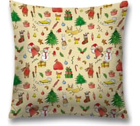 Декоративная наволочка JoyArty Новогодние игрушки на молнии, 45x45 см sl_378602