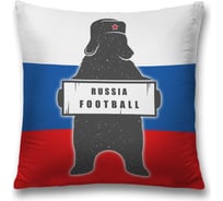 Декоративная наволочка JoyArty Русский медведь футболист на молнии, 45x45 см  sl_378901