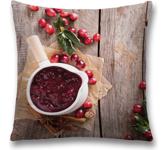 Декоративная наволочка JoyArty Ягодный мусс на молнии, 45x45 см  sl_378821 1