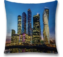 Декоративная наволочка JoyArty Городские небоскребы на молнии, 45x45 см  sl_378822