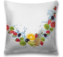 Декоративная наволочка JoyArty Чистые фрукты на молнии, 45x45 см  sl_378827