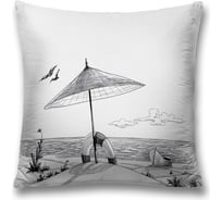 Декоративная наволочка JoyArty На пляже на молнии, 45x45 см  sl_378477