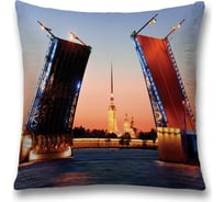 Декоративная наволочка JoyArty Разведенный мост на молнии, 45x45 см sl_378825