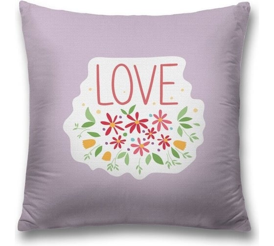 Наволочка декоративная "love" чехол на молнии, 45x45 см JOYARTY sl_422665 1