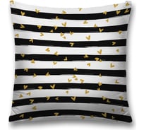 Декоративная наволочка JoyArty Полоски с сердечками чехол на молнии, 45x45 см sl_422711