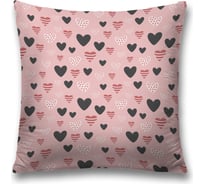 Декоративная наволочка JoyArty Ассорти из сердечек чехол на молнии, 45x45 см sl_422721