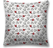 Декоративная наволочка JoyArty Черно-белые сердечки чехол на молнии, 45x45 см sl_422629