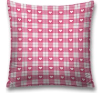 Декоративная наволочка JoyArty Сердце в клетке чехол на молнии, 45x45 см sl_422633