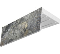 Карниз Эскар эконом+ в сборе 3-х рядный, мармарос платина, 7 см, 3,5 м, 145430350