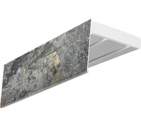 Карниз Эскар эконом+ в сборе 2-х рядный, мармарос платина, 7 см, 3,0 м, 145420300