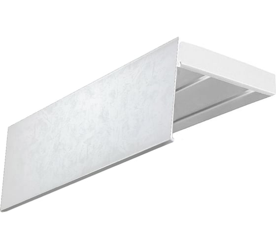Карниз Эскар эконом+ в сборе 2-х рядный, иней, 7 см, 3,0 м, 136420300 1