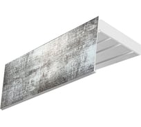 Карниз Эскар эконом+ в сборе 3-х рядный, титан, 7 см, 2,2 м, 138430220