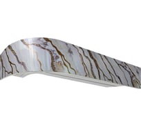 Карниз Эскар классика в сборе 3-х рядный, шарм белое золото, 7 см, 2,8 м, 140450280