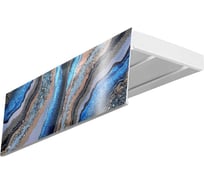 Карниз Эскар эконом+ в сборе 2-х рядный, шарм синее золото, 7 см, 2,8 м, 139420280