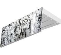 Карниз Эскар эконом+ в сборе 3-х рядный, гриджио, 7 см, 2,8 м, 135430280