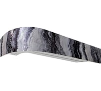 Карниз Эскар классика в сборе 3-х рядный, шарм черное серебро, 7 см, 1,6 м, 141450160