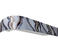 Карниз Эскар классика в сборе 3-х рядный, шарм голубое серебро, 7 см, 2,6 м, 142450260