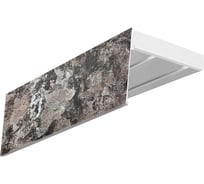 Карниз Эскар эконом+ в сборе 2-х рядный, мармарос тауп, 7 см, 3,5 м, 146420350