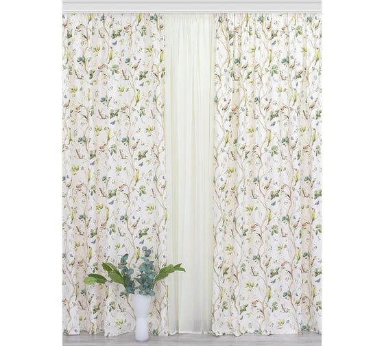 Комплект интерьерных штор для гостиной, спальни, кухни Altali 2 шт., 150x270 см, коллекция лесная прогулка 175-2147/2