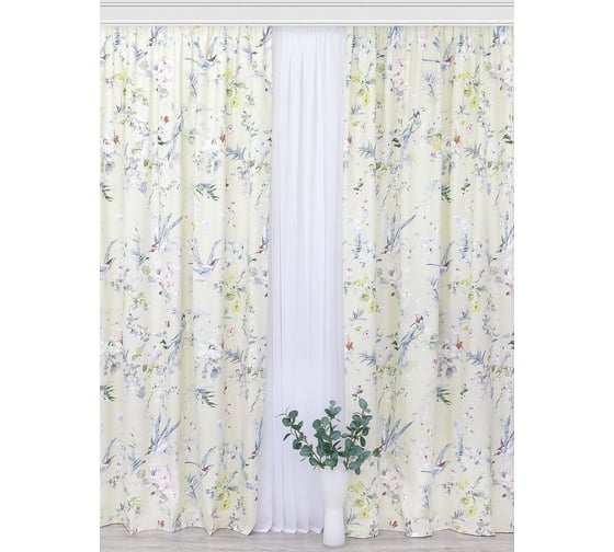 Комплект интерьерных штор для гостиной, спальни, кухни Altali 2 шт., 150x270 см, коллекция райский сад 175-1921/1
