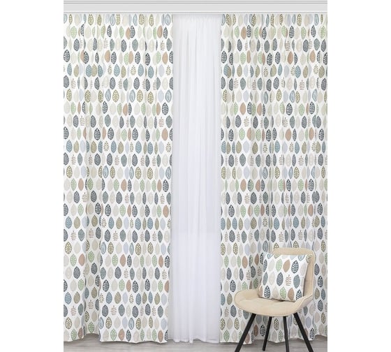 Комплект интерьерных штор для гостиной, спальни, кухни Altali 2 шт., 150x270 см, коллекция эннеди 175-2150/1