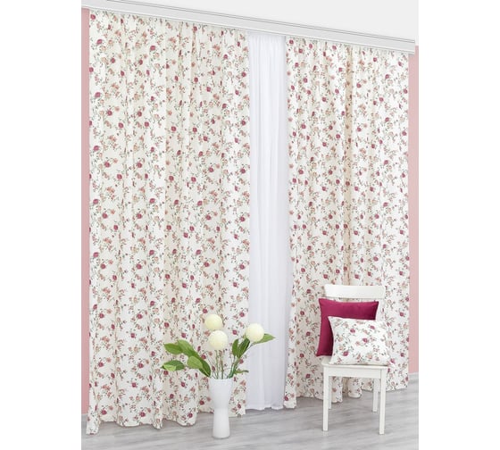 Комплект интерьерных штор для гостиной, спальни, кухни Altali 2 шт., 180x270 см, коллекция жасмин 787-1810/1 1