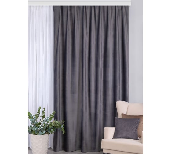 Интерьерная штора из бархата для гостиной, спальни Altali 200x270 см, коллекция базальт 899-5018/52 1
