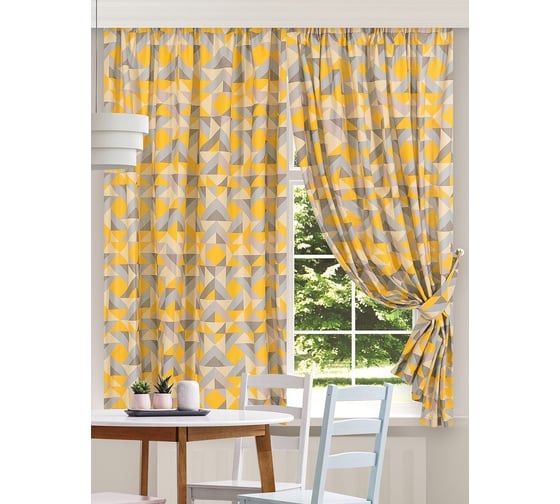 Комплект коротких штор для кухни с подхватами Altali 2 шт., 136x180 см, коллекция кордильеры 108-2143/1