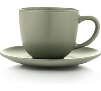 Чашка с блюдцем Walmer GLOBAL 220 мл, зеленая W37000122