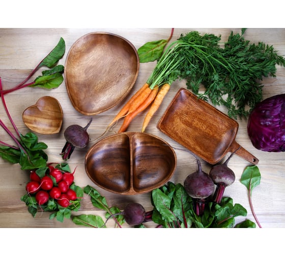 Блюдо Walmer ORGANIC овальное, 2 отделения, 26x18 см W37000924