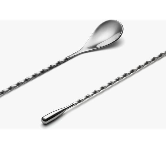 Барная ложка для коктейлей SHINY KITCHEN серебристая 27902