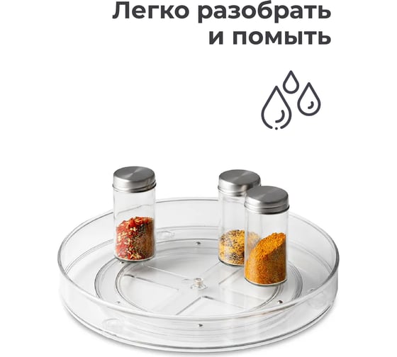 Вращающаяся подставка для специй SHINY KITCHEN J0090