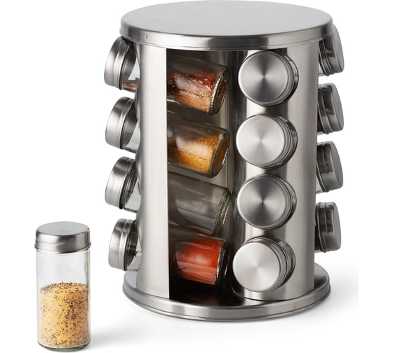 Вращающаяся подставка для специй SHINY KITCHEN 16 шт. A8301