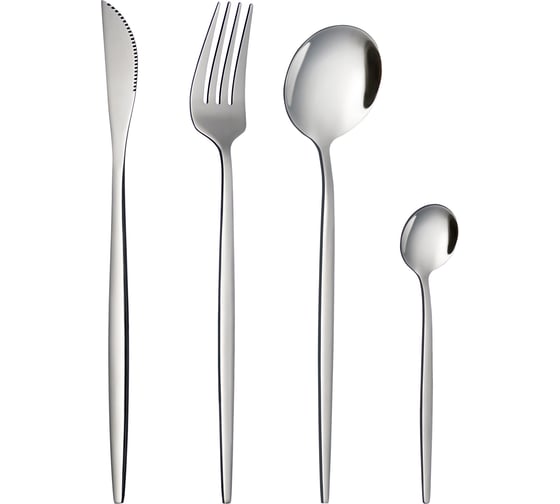 Набор столовых приборов для сервировки стола на 6 персон SHINY KITCHEN 24 предмета 16970
