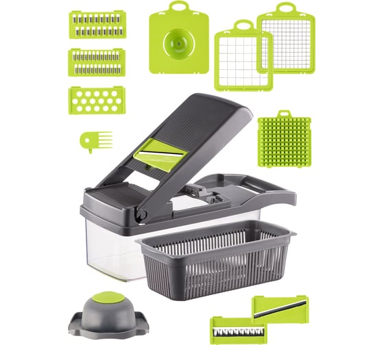 Мультифункциональная овощерезка с контейнером SHINY KITCHEN A7001 1