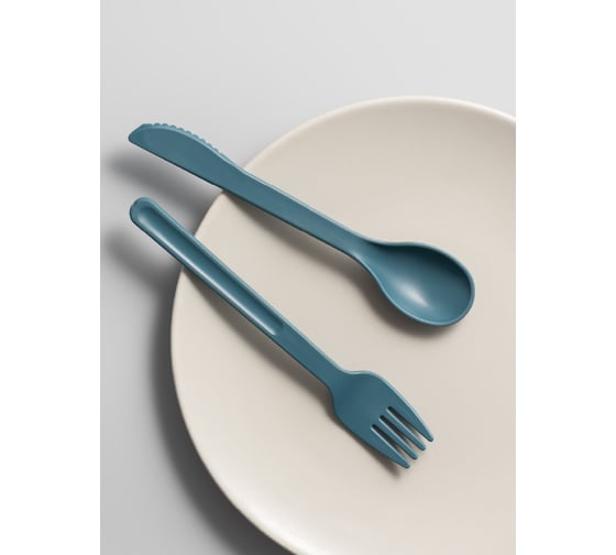 Пластиковый ланч-бокс с приборами SHINY KITCHEN 1400 мл 50356