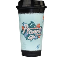 Стакан-тамблер с трубочкой WOWBOTTLES, 400 мл, ecolife, 12 шт., цена за упаковку КК3167