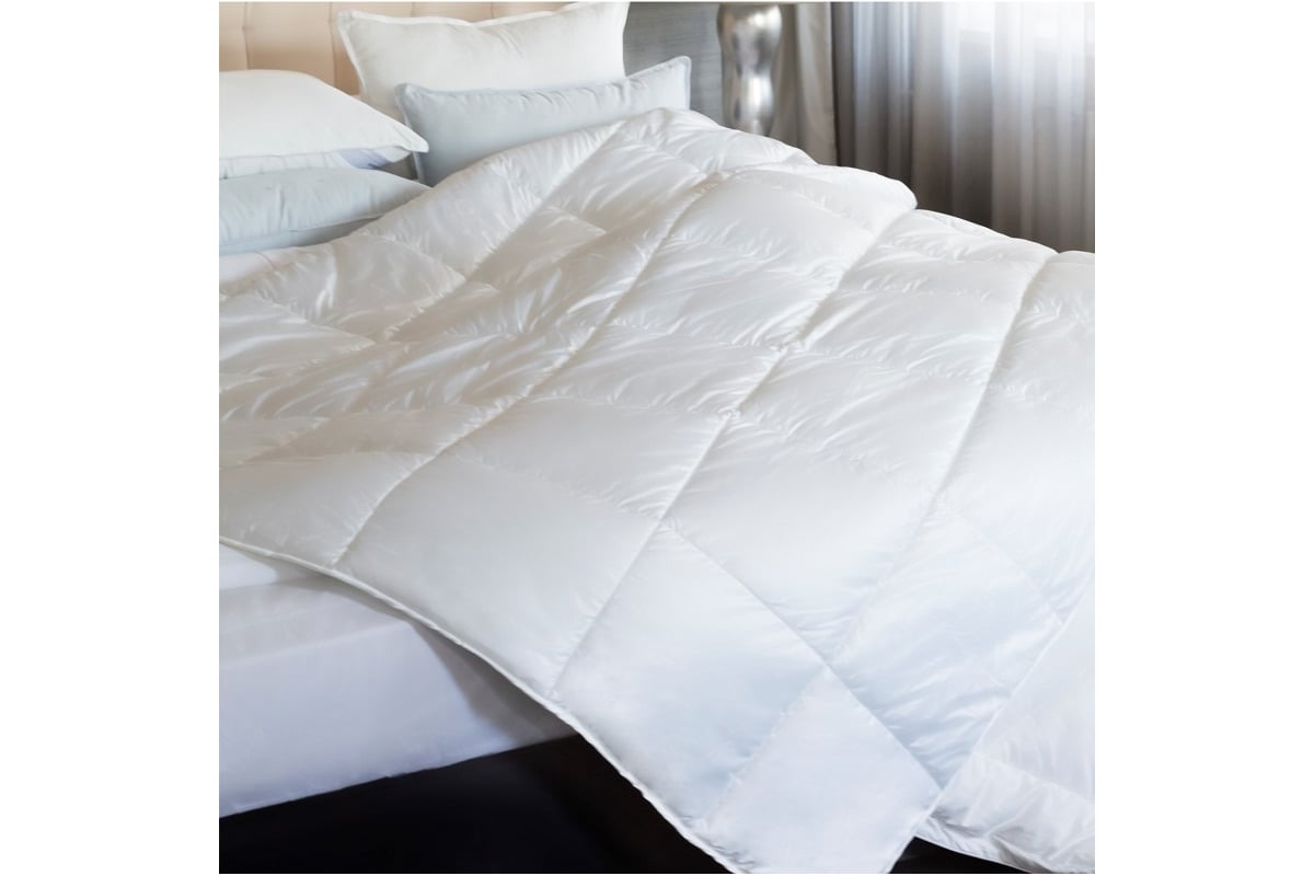 Стеганое одеяло Мягкий сон cotton downflex night aura 205x140 см, белое  ОЛ_NA-2501у - выгодная цена, отзывы, характеристики, фото - купить в Москве  и РФ