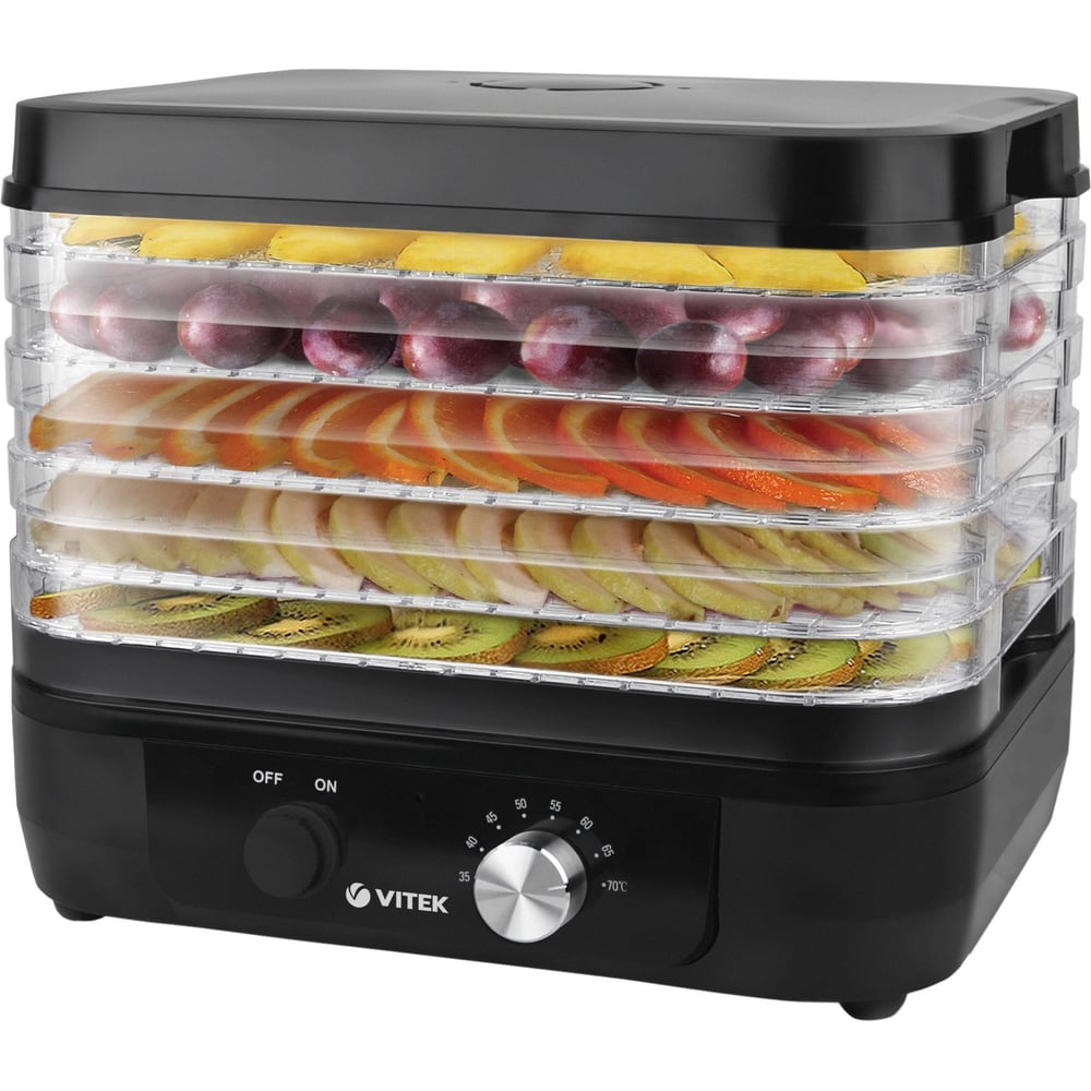 Сушилка для овощей и фруктов (Мощность 250 Вт, 5 поддонов с ...