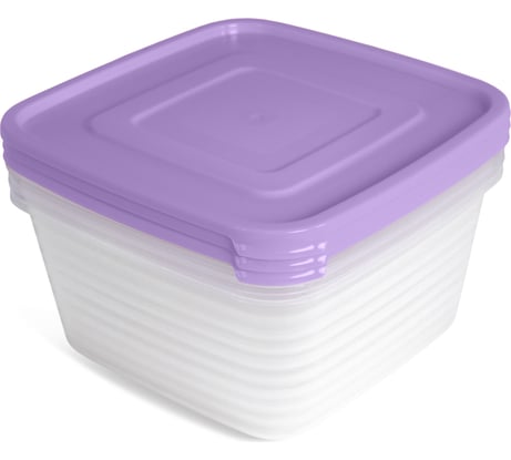 Контейнер Martika для продуктов СВЧ Унико квадратный 1,4л набор 3шт. С217