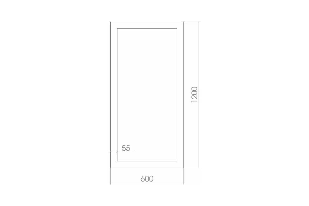 Зеркало SILVER MIRRORS Опера Сильвер 600х1200 мм, горизонтальное ...