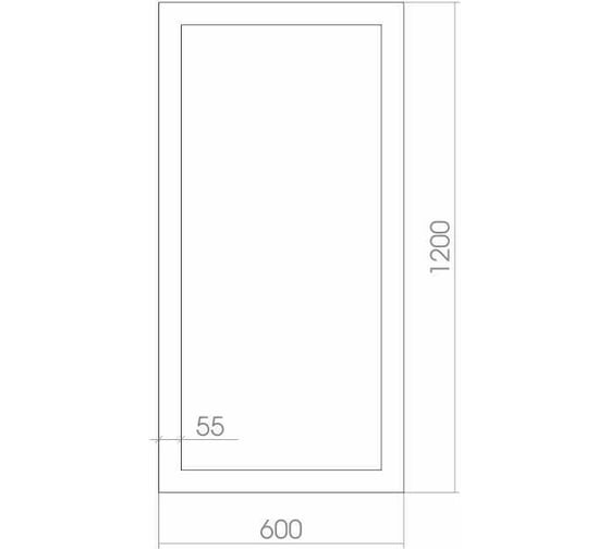 Зеркало SILVER MIRRORS Опера Блэк 600х1200 мм, горизонтальное/вертикальное ФР-00001488