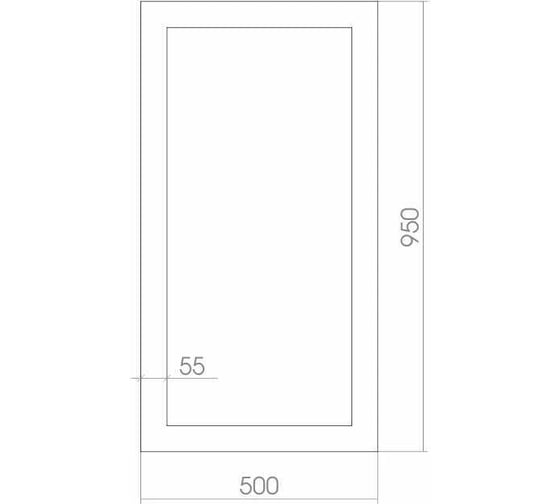 Зеркало SILVER MIRRORS Опера Блэк 500х950 мм, горизонтальное/вертикальное ФР-00001486