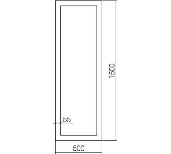 Зеркало SILVER MIRRORS Глянец 600х1500 мм, белый, напольное ФР-00001449
