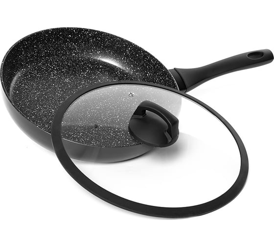 Сковорода SCOVO Hi-Black d 240 мм, стеклянная крышка HB-009