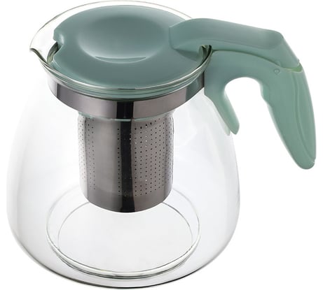 Заварочный чайник Mallony mentolo, объем 1.1 л, из жаропрочного стекла с фильтром из нержав стали 910127