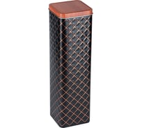 Банка для спагетти Mallony жестяная classico nero, объем 2.1 л, размер 8, 5x30 см, квадратная, с крышкой 105052